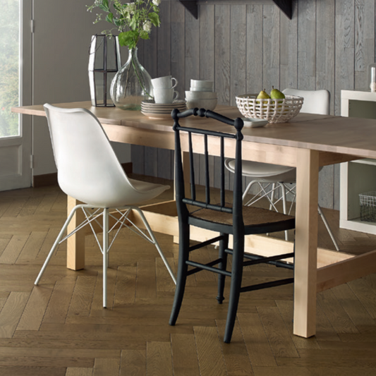 Oak Mixed Authentic Habano Herringbone Laminate Wooden Flooring 9 x 58.95cm-Delforno