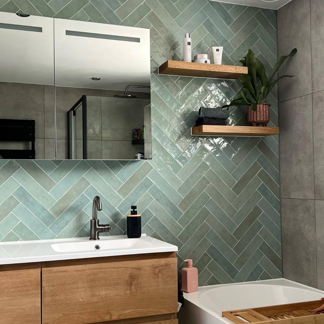 Atelier Vert D'Eau Ceramic TIle 6.2 x 25cm-Delforno