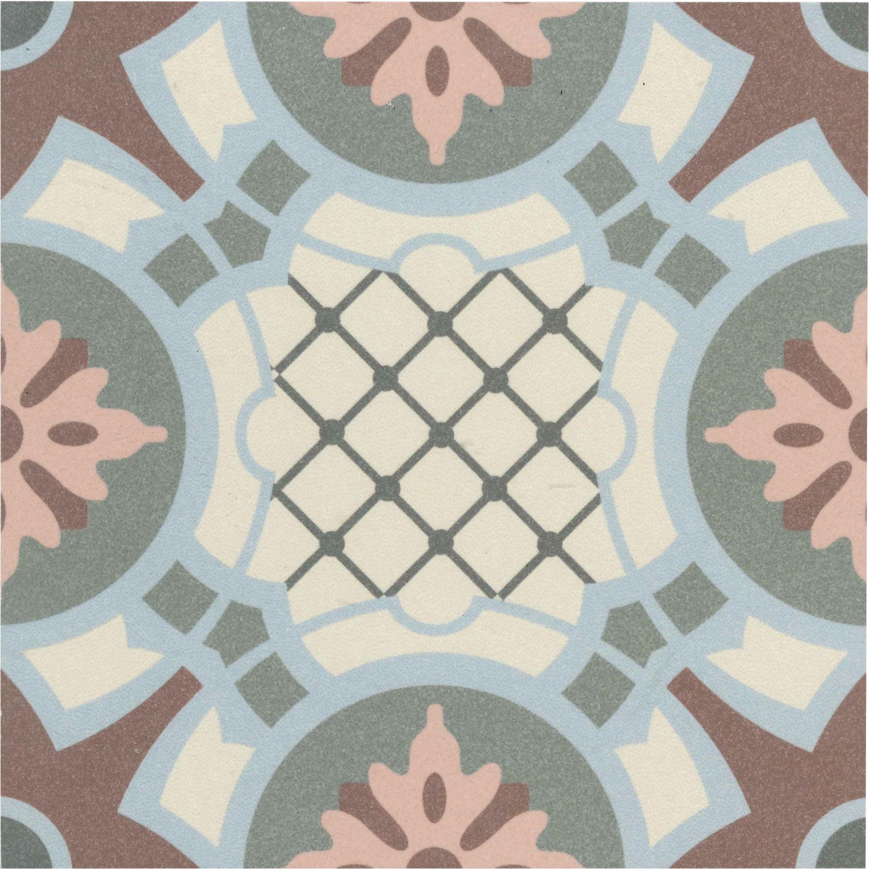 Authentic Pattern Hubert Porcelain Tile 15 x 15cm-Delforno