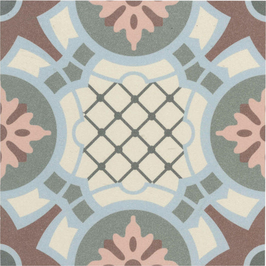 Authentic Pattern Hubert Porcelain Tile 15 x 15cm-Delforno