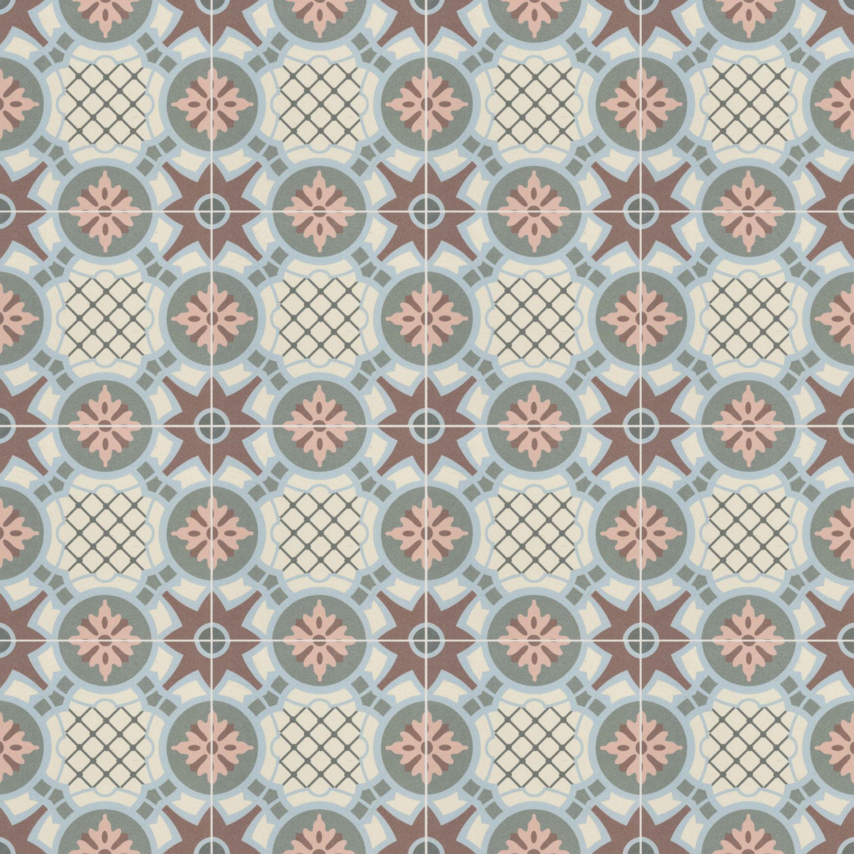 Authentic Pattern Hubert Porcelain Tile 15 x 15cm-Delforno