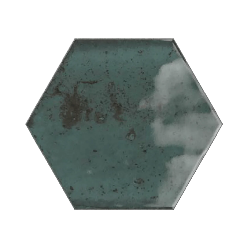 Hope Blue Hexagon Ceramic Tile 15 x 17.3cm
