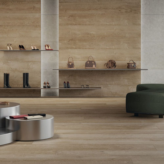 Eiken Nature Wood Effect Porcelain Tile 20 x 120cm-Delforno