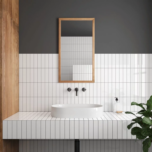 Small Format Costasera Blanco Brillo Ceramic Tile 5 x 20cm-Delforno