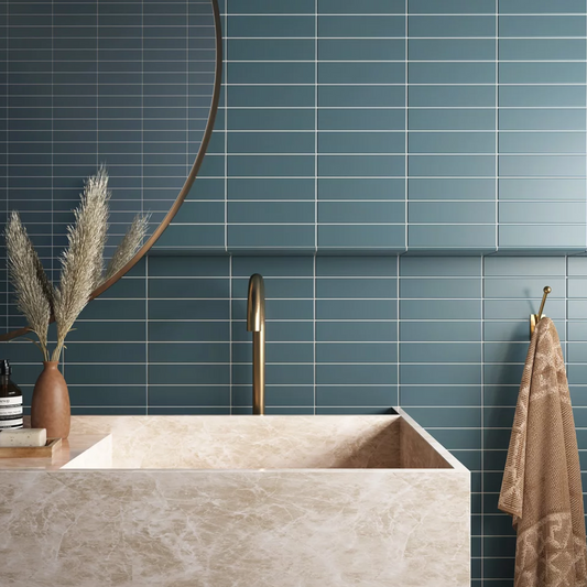 Small Format Costasera Glacial Matt Ceramic Tile 5 x 20cm-Delforno