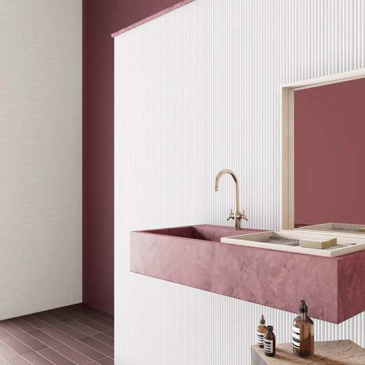 Small Format Costasera Praya Blanco Matt Ceramic Tile 5 x 20cm-Delforno