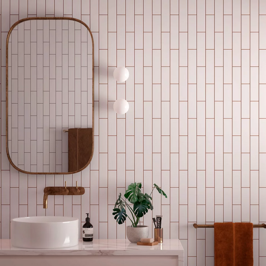 Small Format Costasera Stone Pink Matt Ceramic Tile 5 x 20cm-Delforno