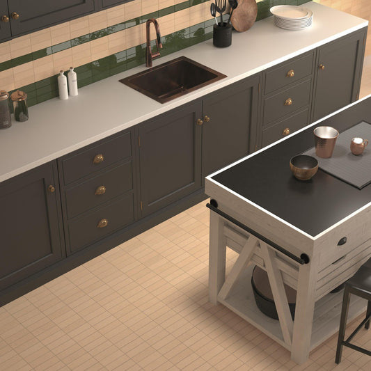 Small Format Emelia Natural Matt Porcelain Tile 5 x 15cm-Delforno