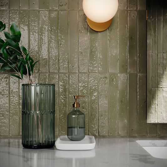 Small Format Olive Brick 3.8 x 23.5cm-Delforno