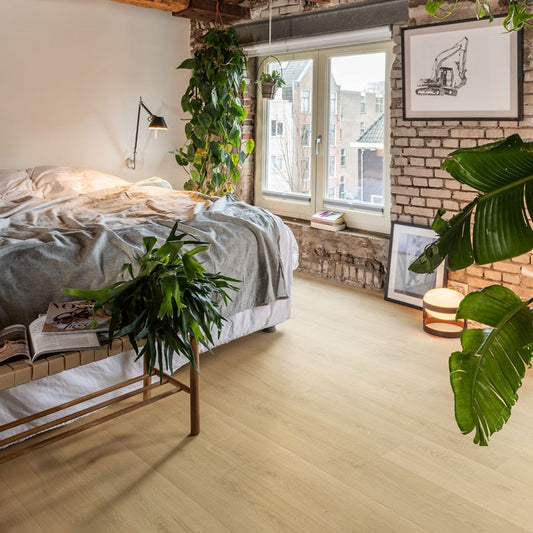 Brushed Oak Natural Laminate Wooden Flooring 21.2 x 138cm-Delforno