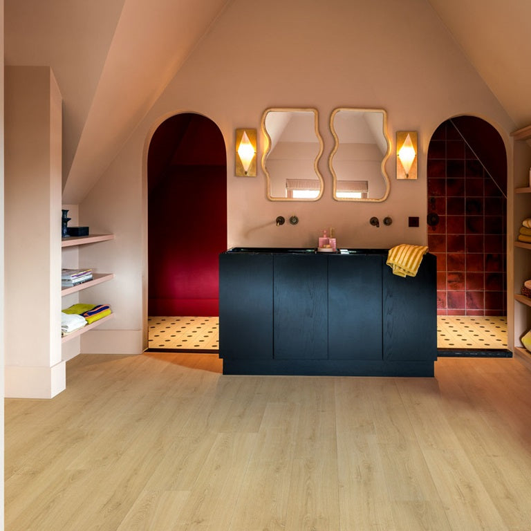 Brushed Oak Natural Laminate Wooden Flooring 21.2 x 138cm-Unilin Distribution-Delforno
