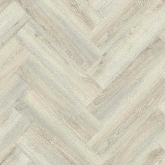 Kentucky Oak Beige Herringbone 6mm Luxury Vinyl Tile 12.6 x 63cm