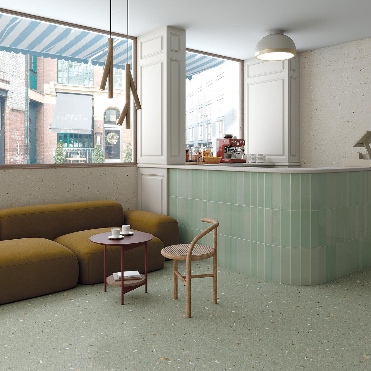 Terrazzo Collection Croccante Menta Glazed Porcelain 60 x 60cm-Delforno