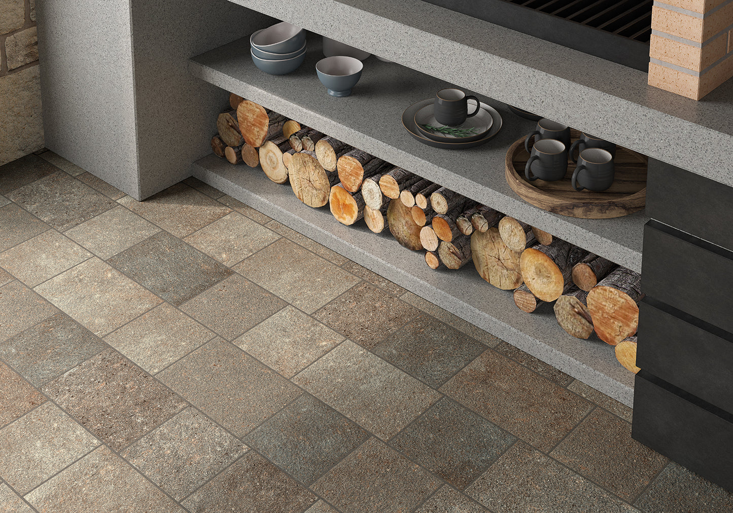 Outdoor Tex Brown 20mm-Delforno