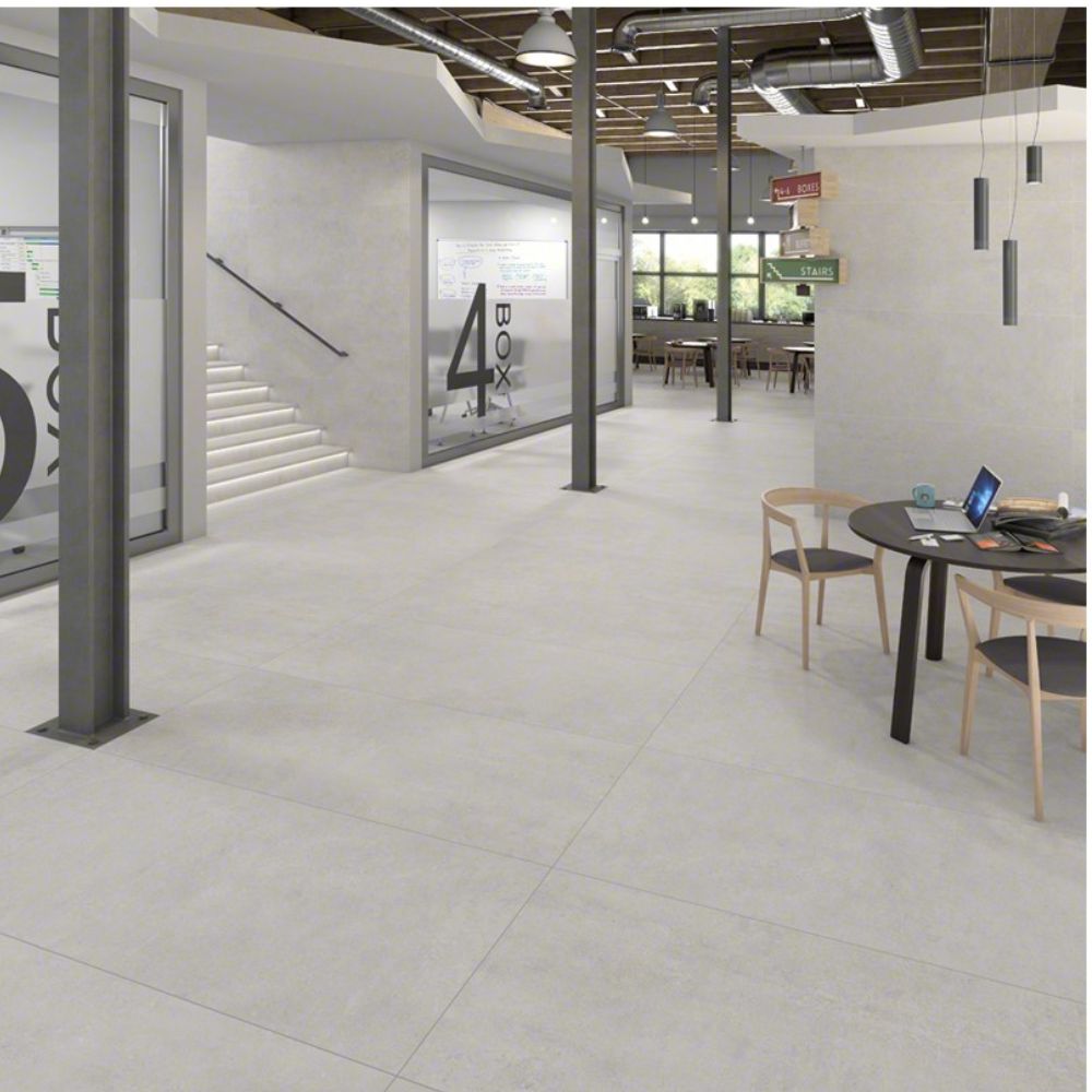 XTRA Nassau-R Gris Concrete Effect Porcelain Tile 60 x 60 x 2cm-Vives-Delforno