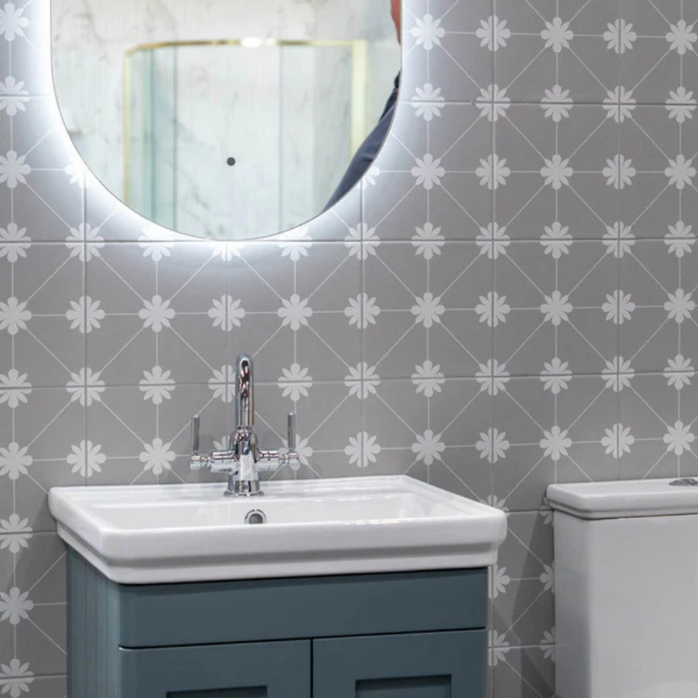 Tuban Gris Porcelain Tile 20 x 20cm-Vives-Delforno