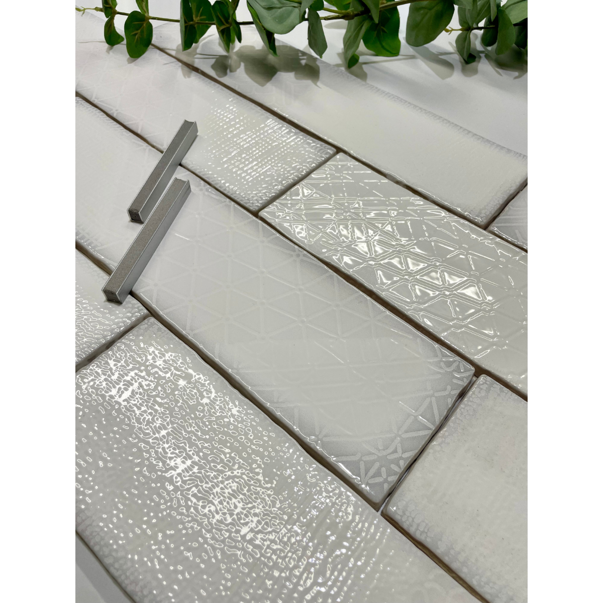 Ante Sardena White Ceramic Tile 7.5 x 30cm-Delforno