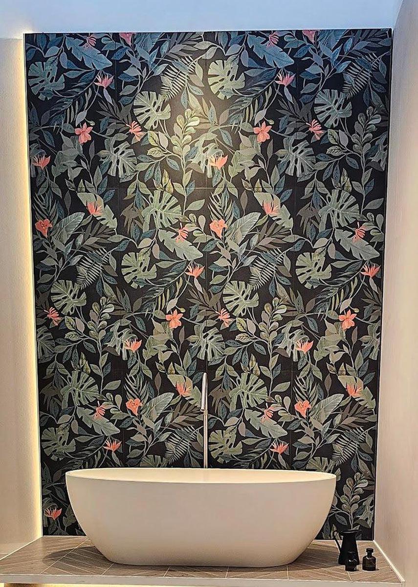 Wonderwall Botanicals Tiffany Pattern Porcelain Tiles 120 x 60cm-Delforno
