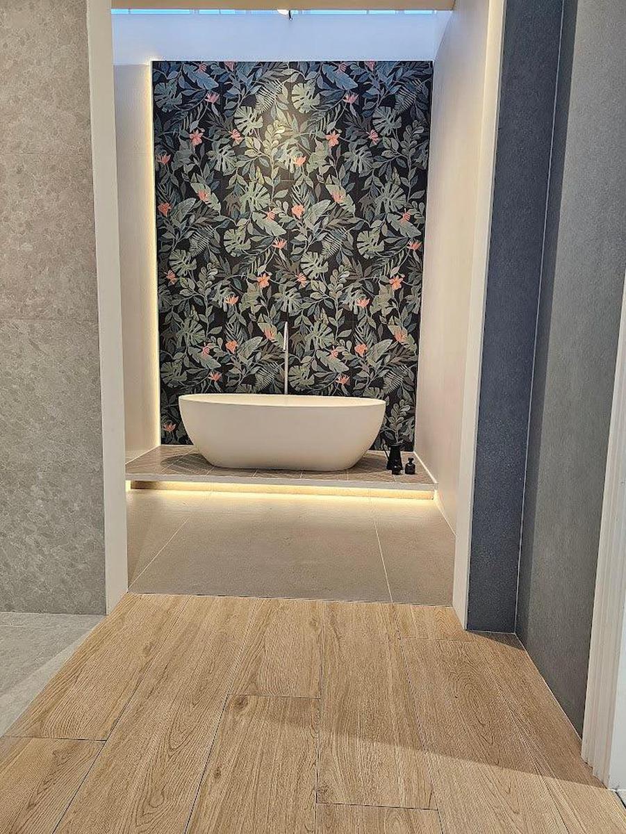 Wonderwall Botanicals Tiffany Pattern Porcelain Tiles 120 x 60cm-Delforno