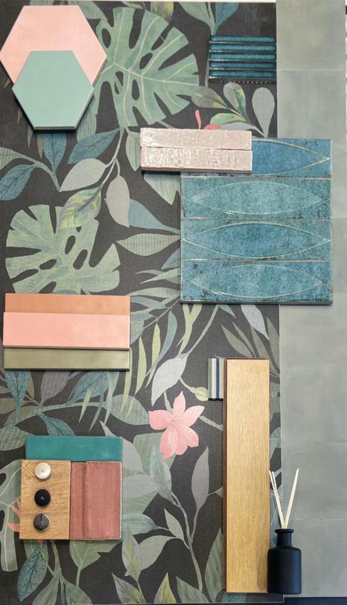 Wonderwall Botanicals Tiffany Pattern Porcelain Tiles 120 x 60cm-Delforno