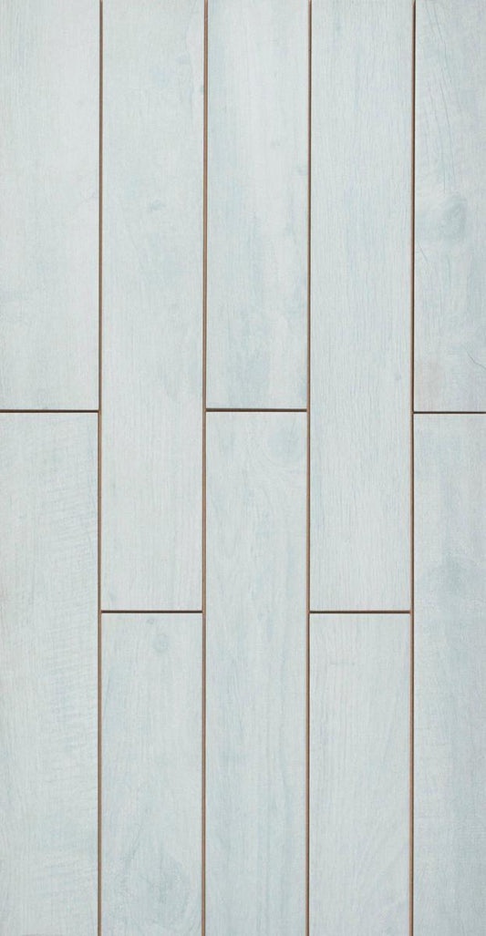 Woodlands 50 AquaBlu Wood Effect Porcelain Tile 9.8 x 59.3cm-Delforno