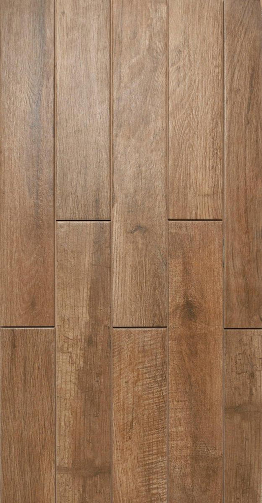 Woodlands 54 Oak Wood Effect Porcelain Tile 9.8 x 59.3cm-Delforno