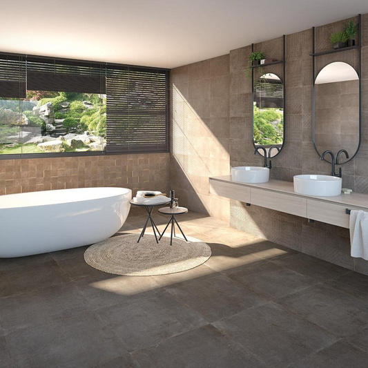 Lens-R Plomo Porcelain Tile 80 x 80cm-Delforno