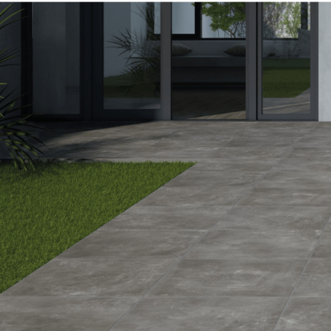 Assen Graphite Porcelain Tile 60x60x2cm-Delforno