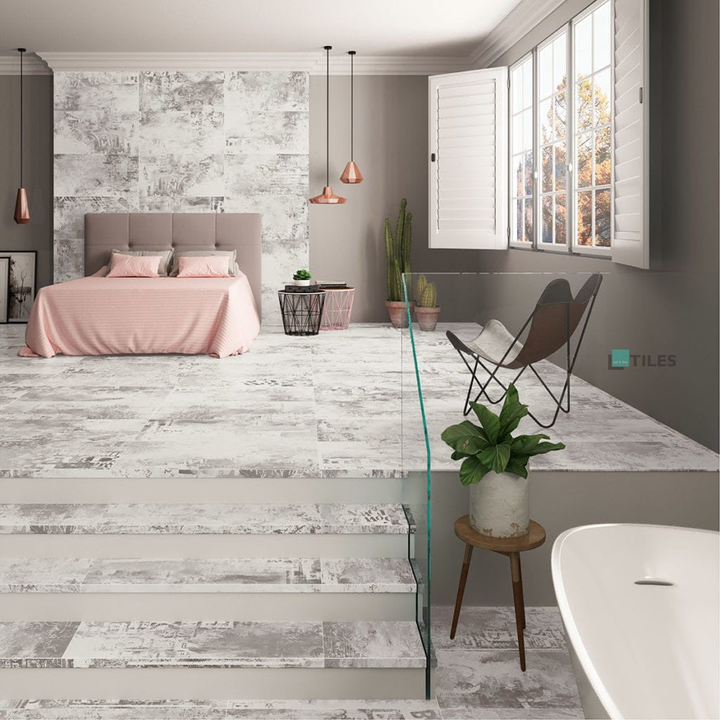 Expressions Grey High Honed Porcelain Tile 89.46 x 89.46cm-Delforno