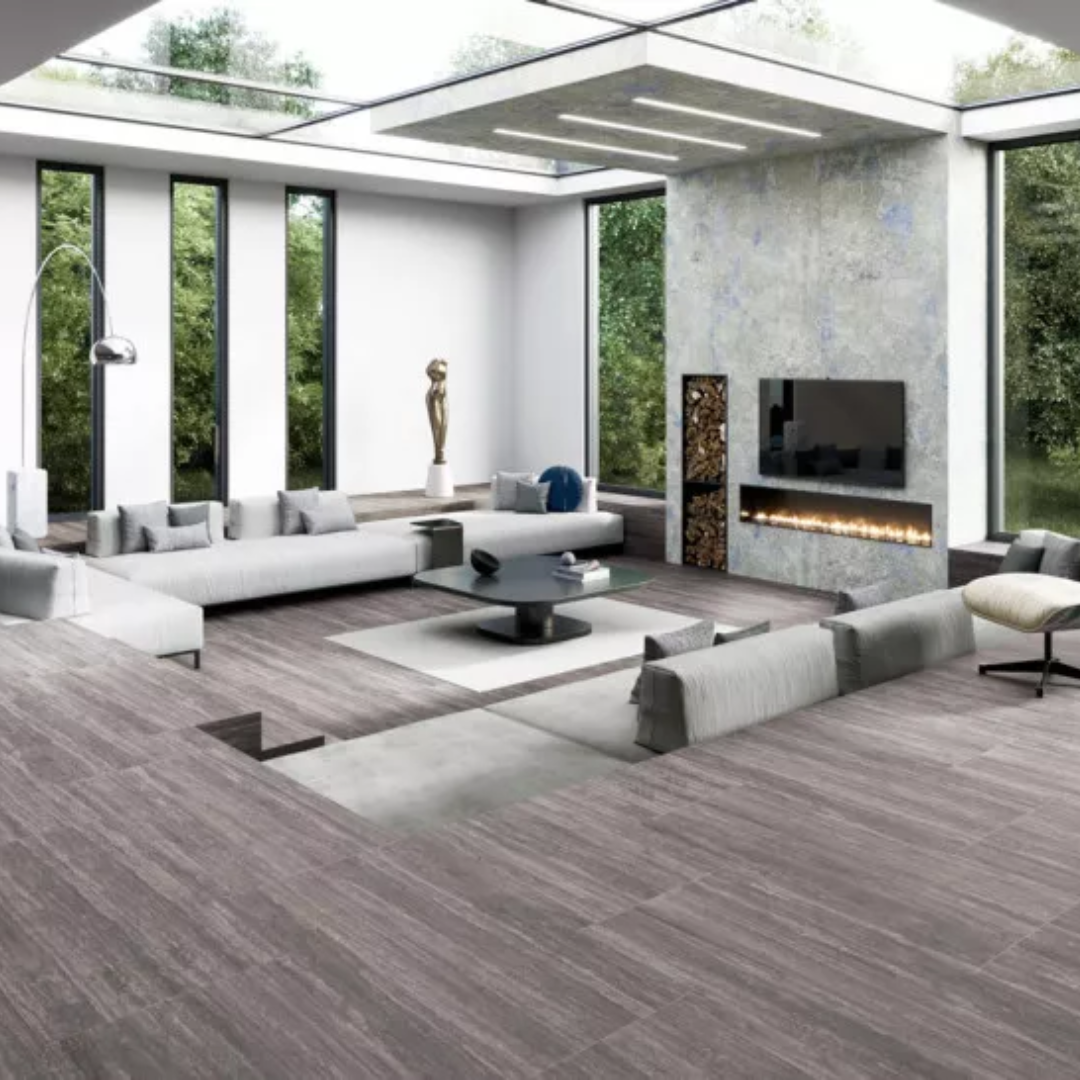 Travertine Titan Matt Porcelain Tile 60 x 120cm-Delforno