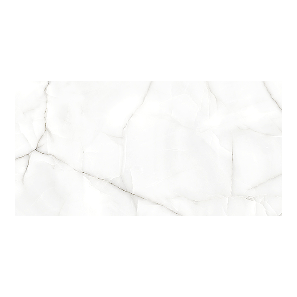 Au Crystal White Polished Porcelain Tile 60 x 120cm-Delforno