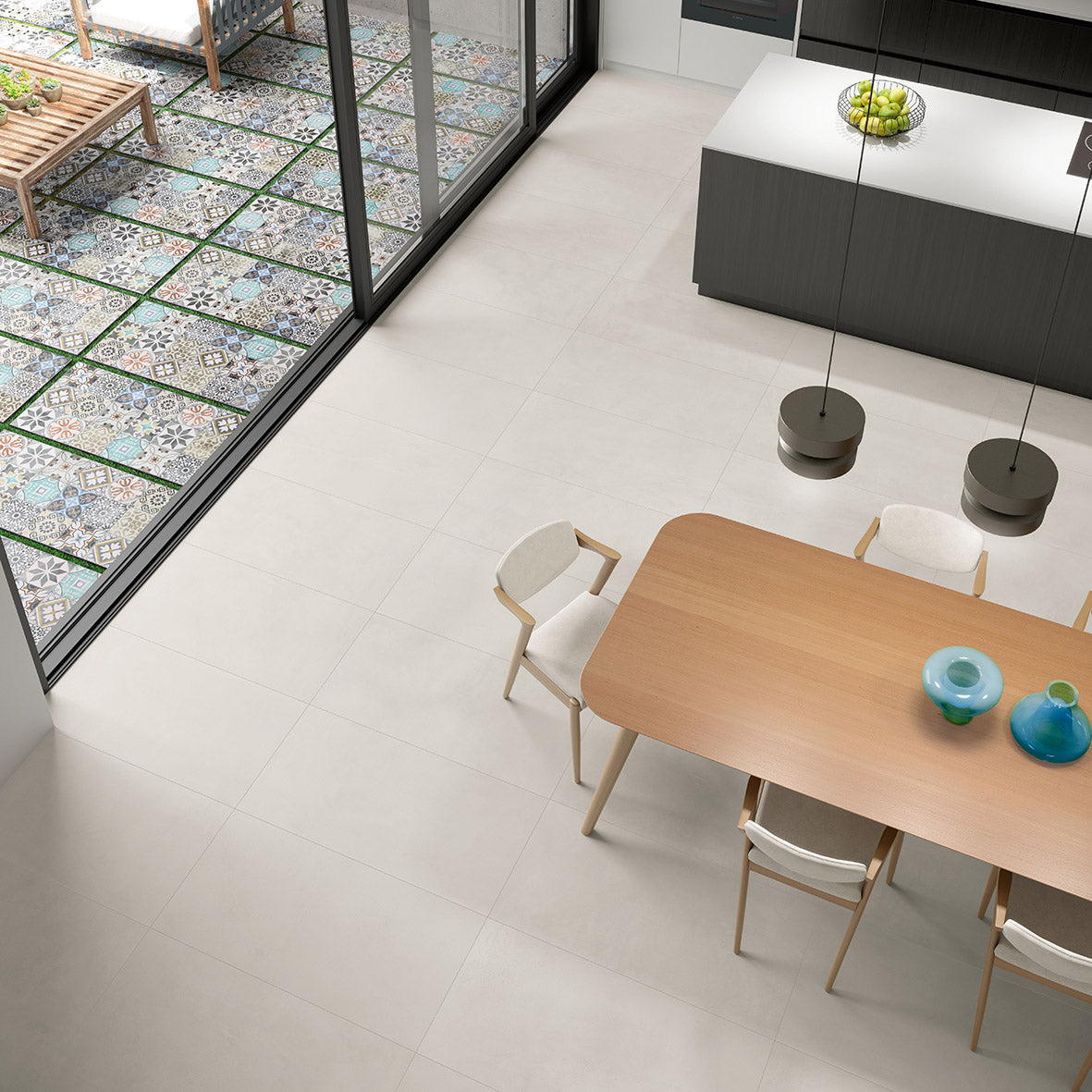 Inside Out Collection: Sweden Stamp Slab Porcelain Tile 50x100x2cm