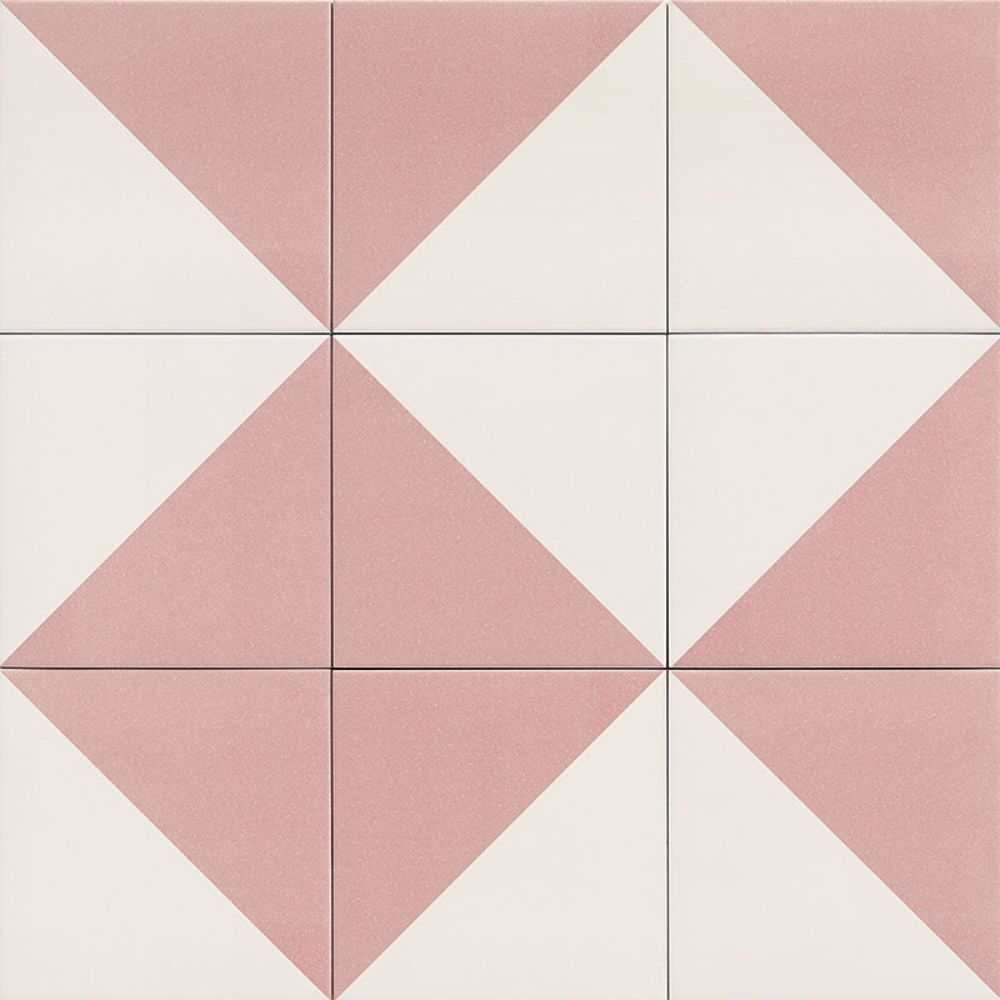 Fired Middle Pink Matt Porcelain Tile 20 x 20cm-Delforno