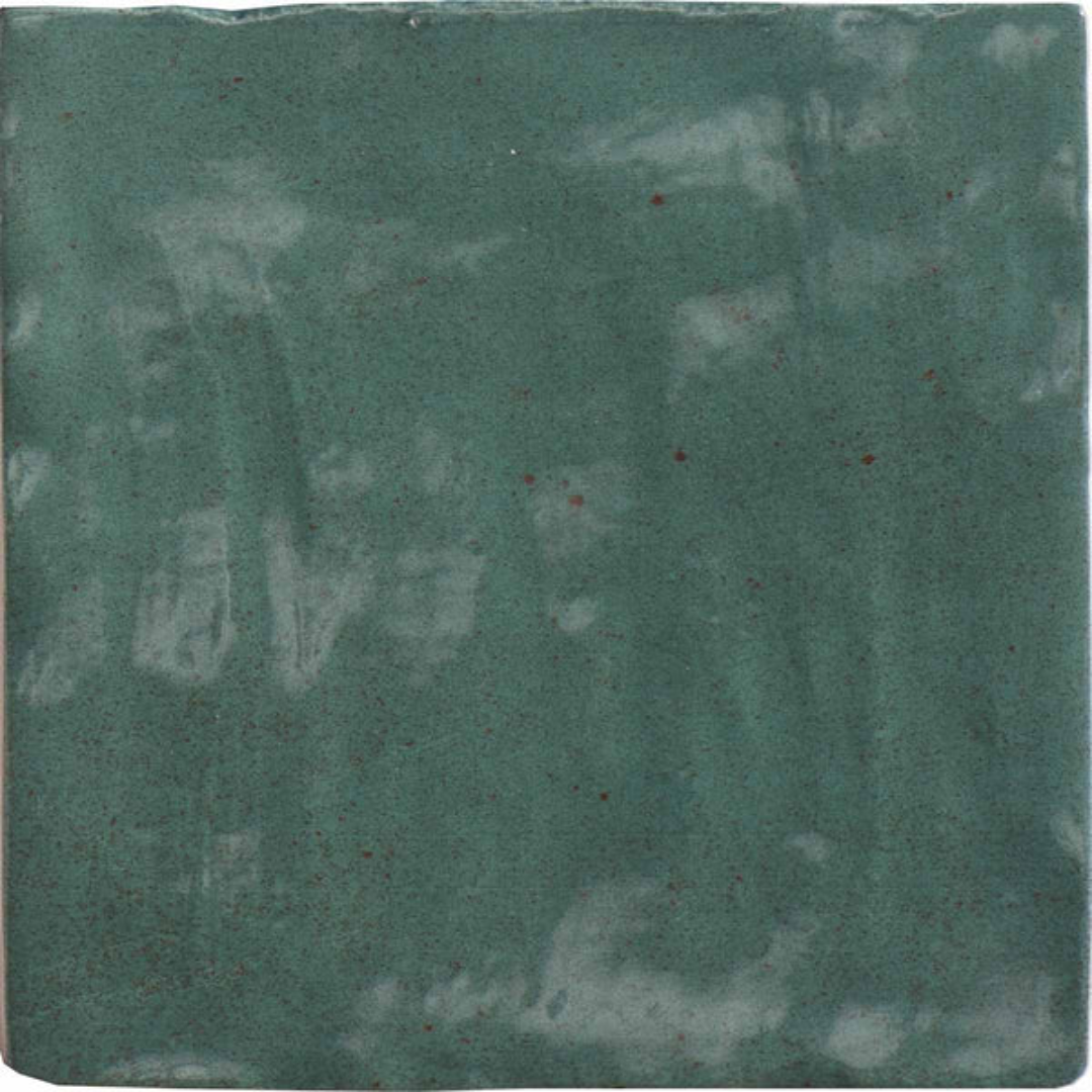 Riad Green Ceramic Tile 10 x 10cm-Delforno