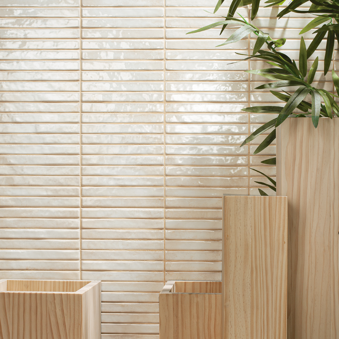 Pencil Raku Pearl Ceramic Tile 35 x 35cm-Delforno