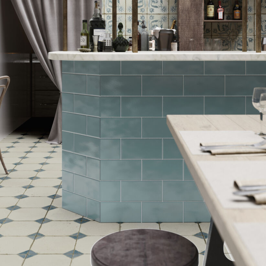 FS Yard Blue Ceramic Tile 45 x 45cm-Delforno