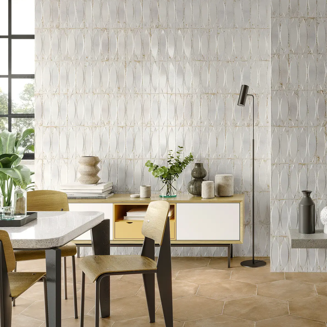 Lens White Porcelain Tile 33x33cm