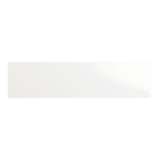Blanco Brillo Flat Ceramic Tile 10 x 40cm-Delforno