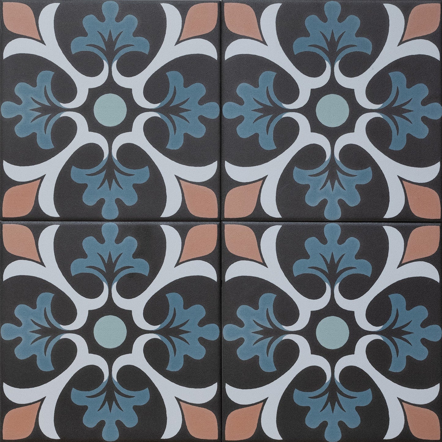 Sync Clover Blue Porcelain Tile 15 x 15cm