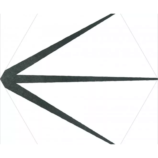 Starline White Natural Hex Porcelain Tile 25 x 30cm