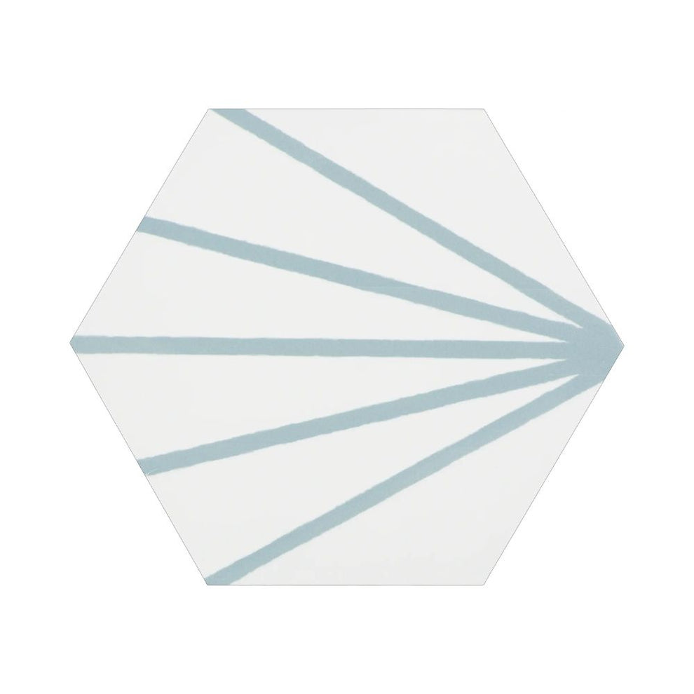 Meraki Line Aquamarina Hexagonal Tile 20 x 23cm | Porcelain Wall ...