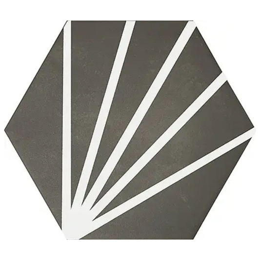 Meraki Negro Porcelain Tile 19.8 x 22.8cm-Bestile S.I.-Delforno
