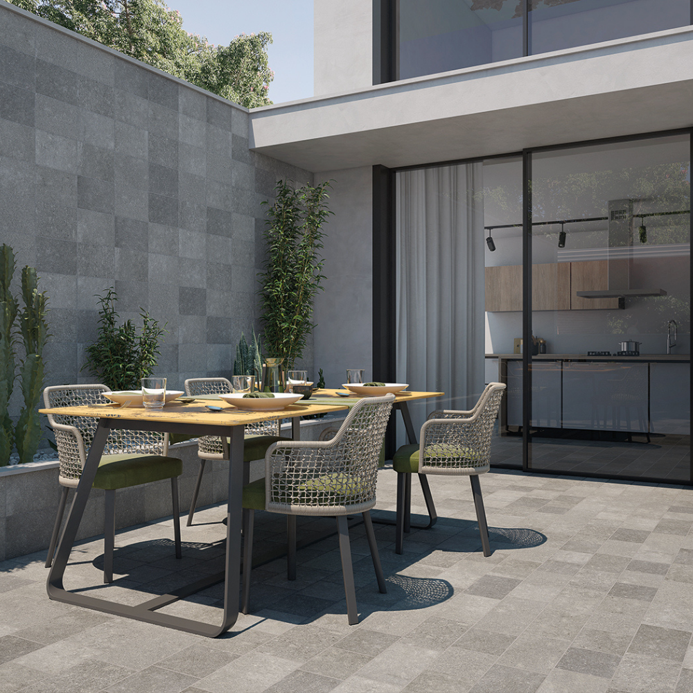 Porfido Tex Grey Porcelain Tile 20 x 30cm-Delforno