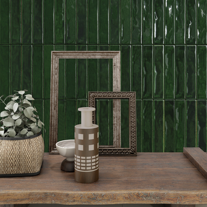 Saona Green Ceramic Tile 5 x 25cm-Bestile S.I.-Delforno