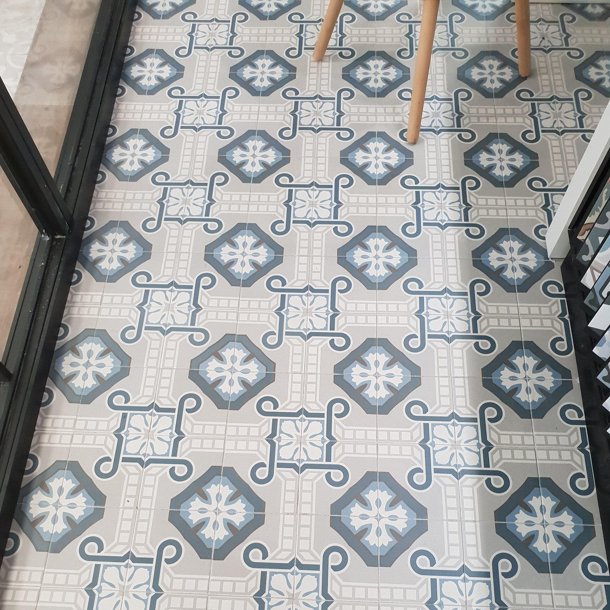 Authentic Pattern Pavot Porcelain Tile 15 x 15cm-Delforno