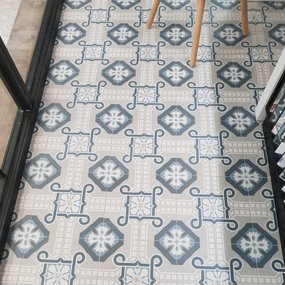 Authentic Pattern Pavot Porcelain Tile 15 x 15cm-Delforno