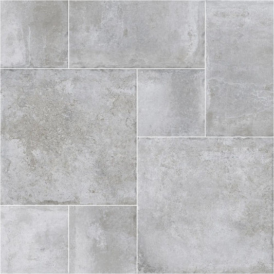 Adobe Silver Modular Porcelain Tile 50 x 50cm-Codicer-Delforno