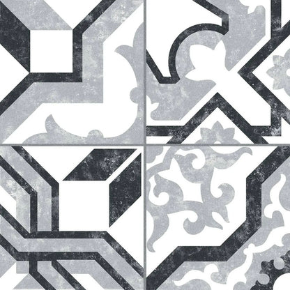 Borne Grey Patchwork Porcelain Tiles 25 x 25cm-Codicer-Delforno