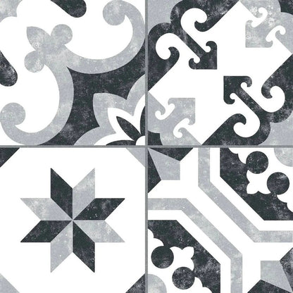 Borne Grey Patchwork Porcelain Tiles 25 x 25cm-Codicer-Delforno