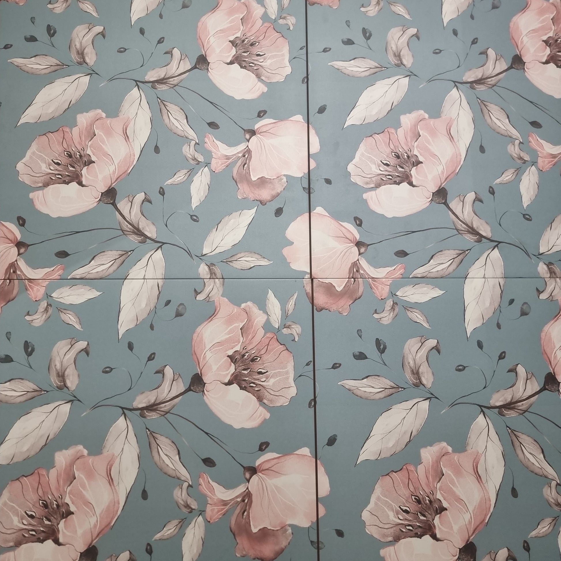 Deco Imagine floral 1 Porcelain Tile 49 x 49cm-Delforno